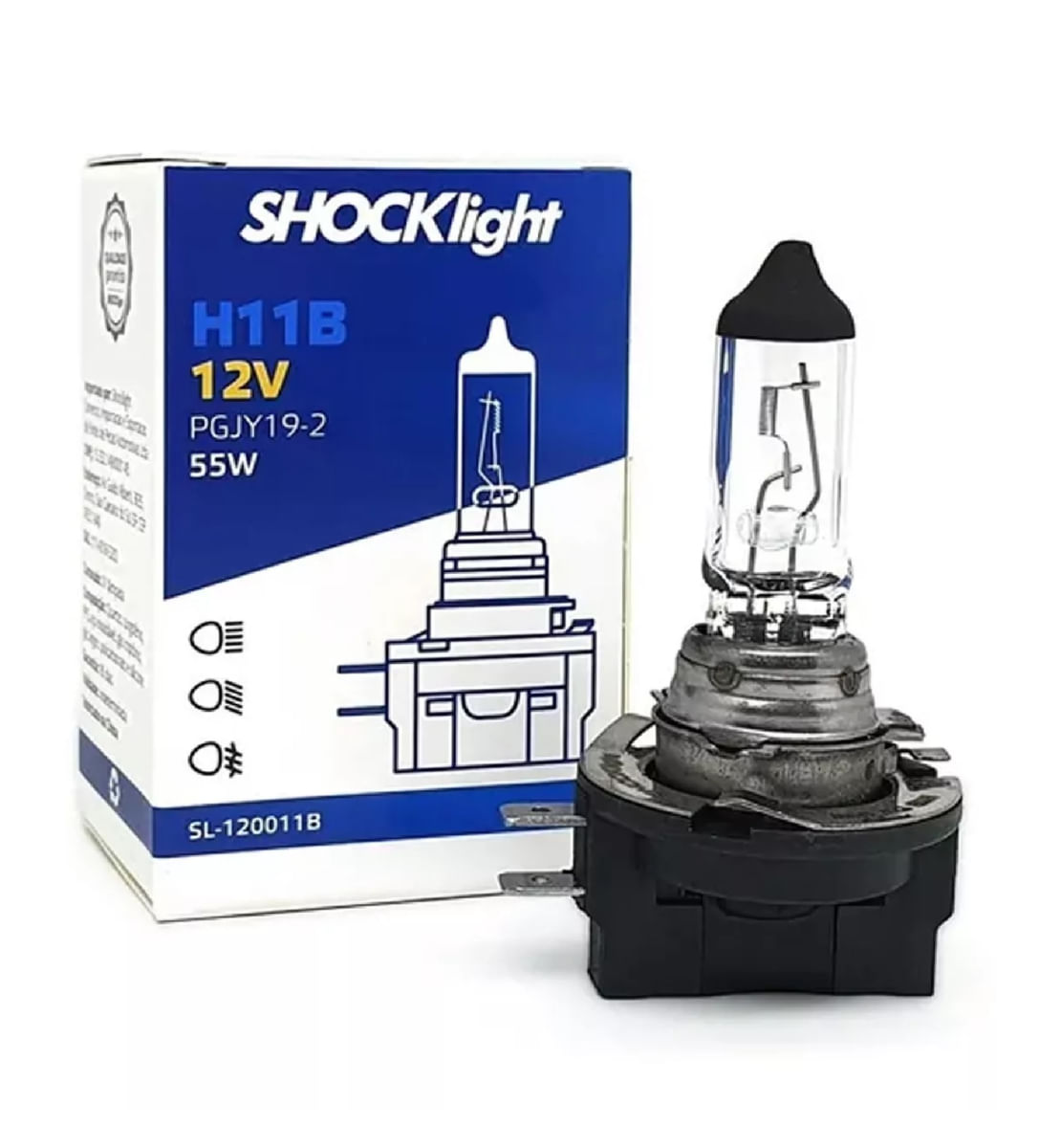 Lâmpada Halógena H11B 12v 55w Shocklight