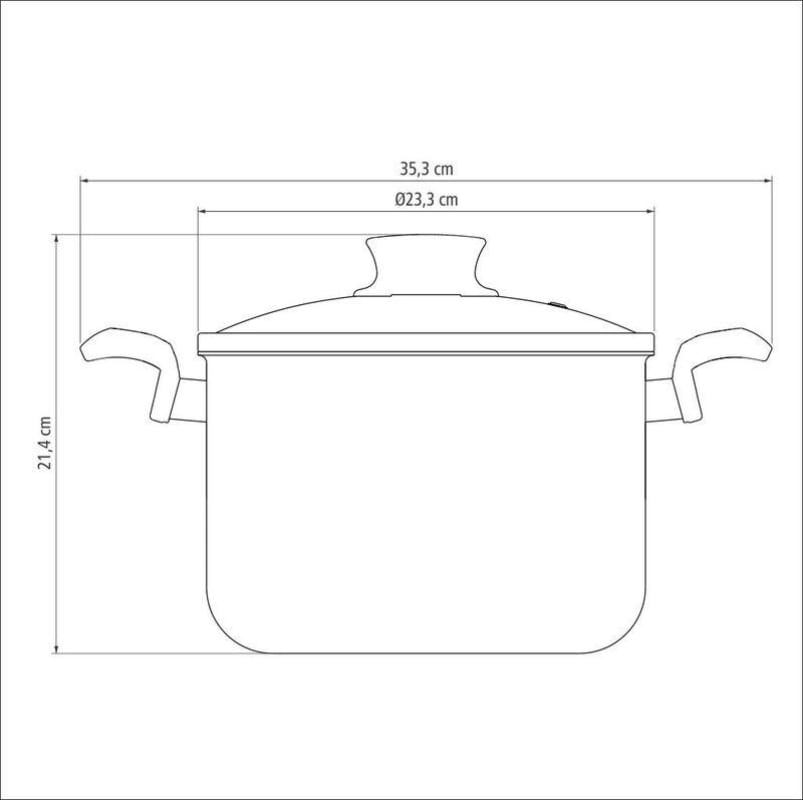 Caldeirão Com Tampa Vidro 22 Cm Tramontina
