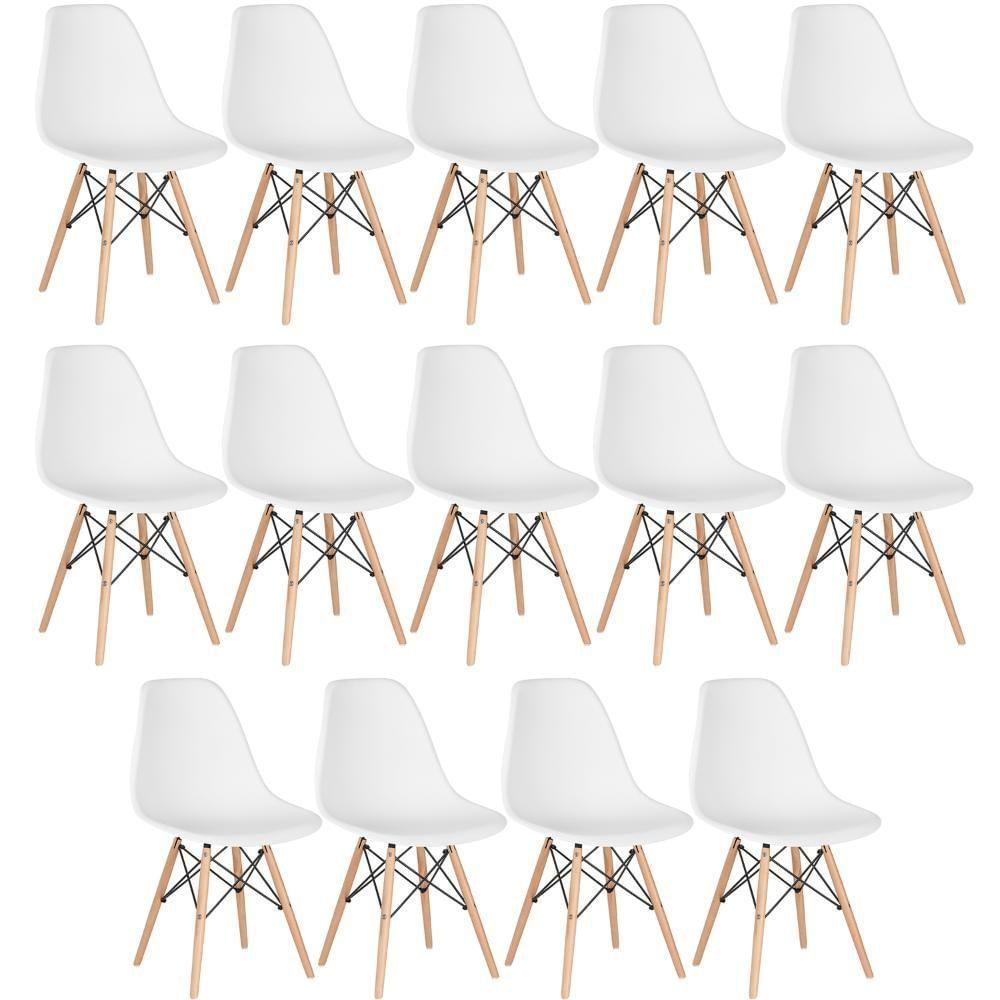 14 Cadeiras Charles Eames Eiffel Dsw Clara Branco