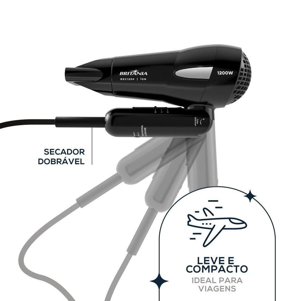 Secador De Cabelos Britânia 1200W Bivolt Bsc1200 Bivolt