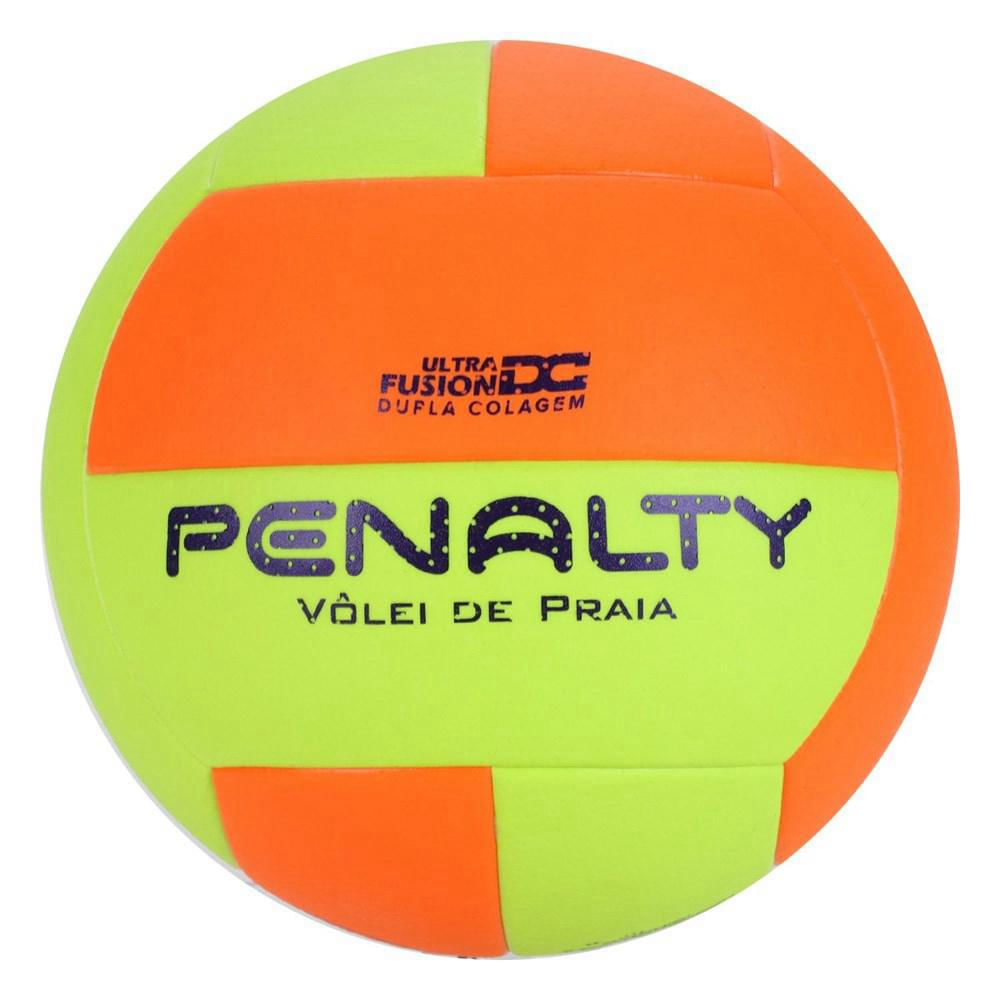 Kit Bola Vôlei de Praia Penalty XXI + Bomba de Ar Único / Amarelo e Laranja