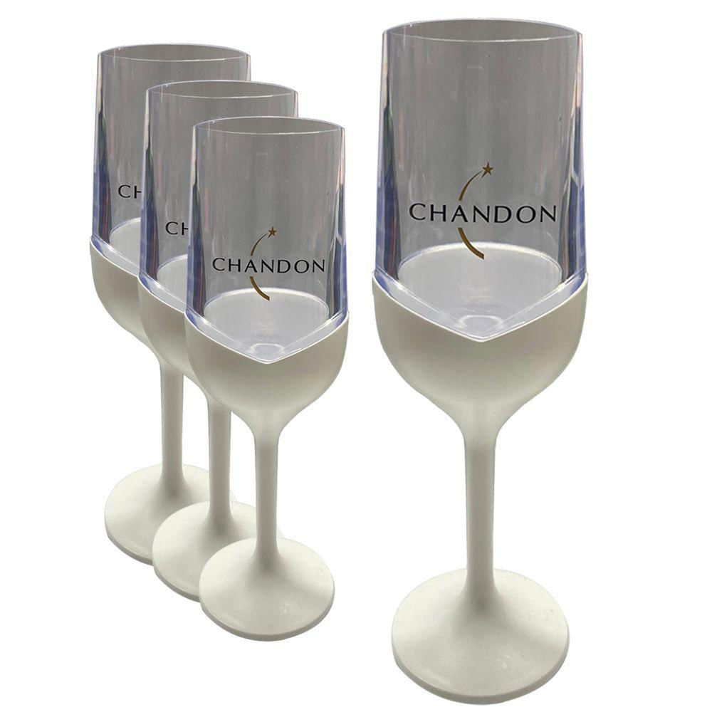 Conjunto 4 Taças Chandon Champagne Espumante 250ml Champanhe branco