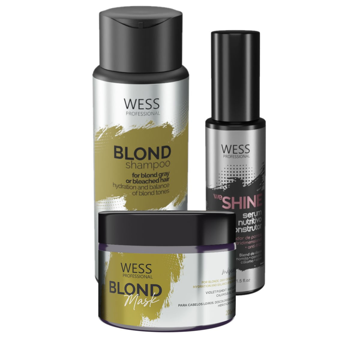 Kit Wess Blond SH 250ml + Mask 200ml + We Shine 45ml