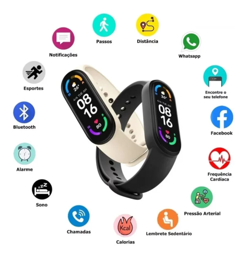 Smartwatch Relógio Inteligente Smartband M6