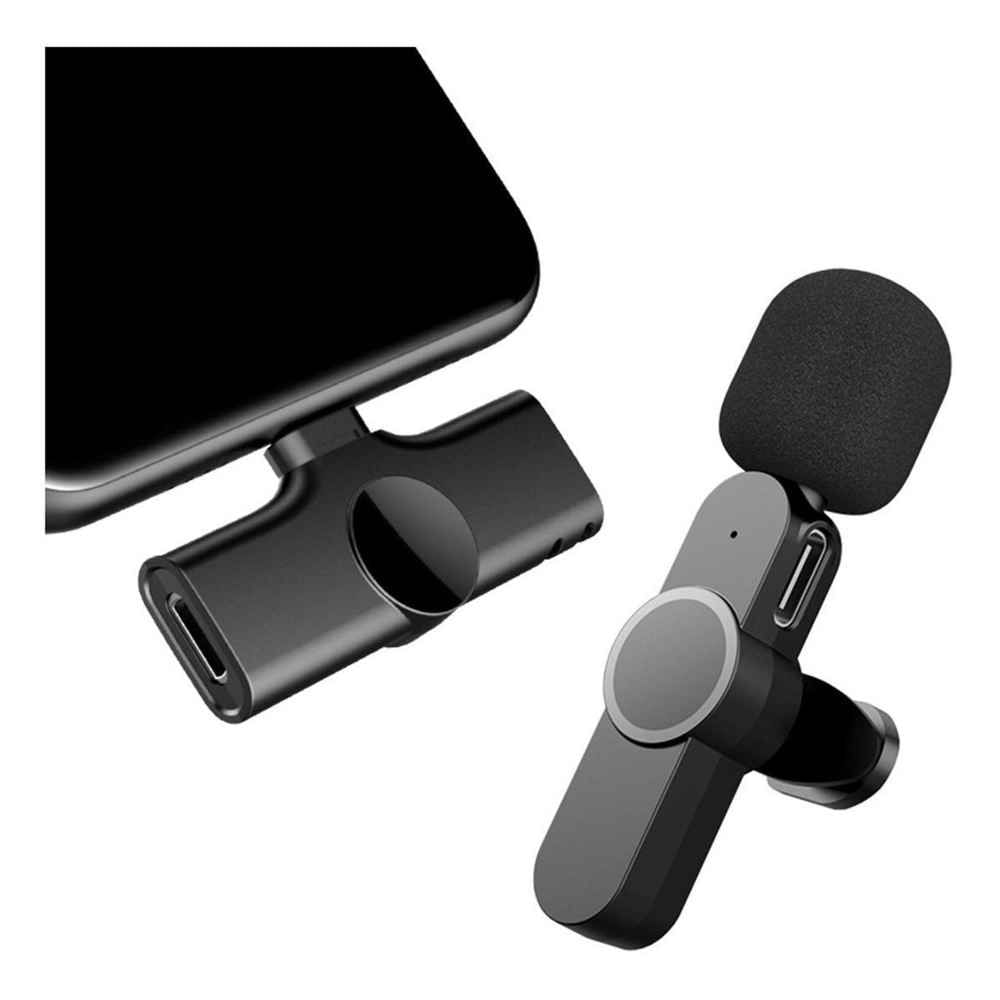 Microfone Lapela Sem Fio Compatível Android Usb C