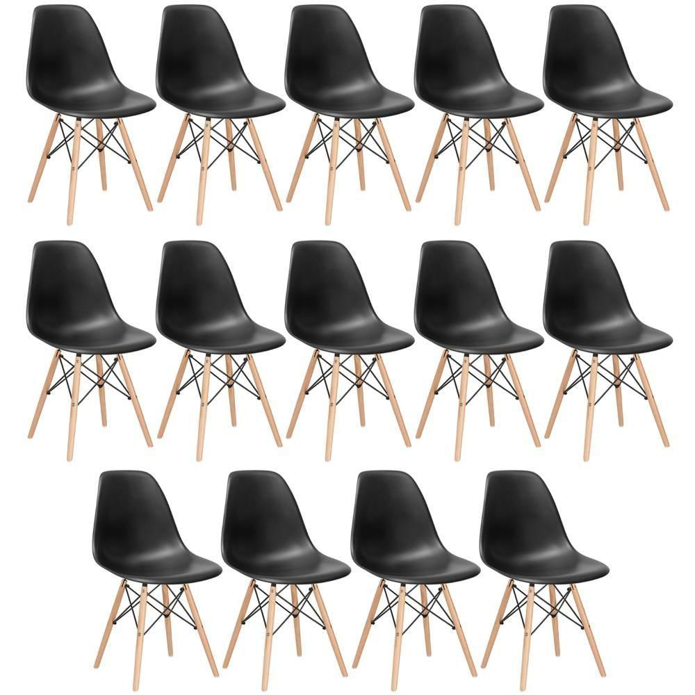 14 Cadeiras Charles Eames Eiffel Dsw Clara Preto