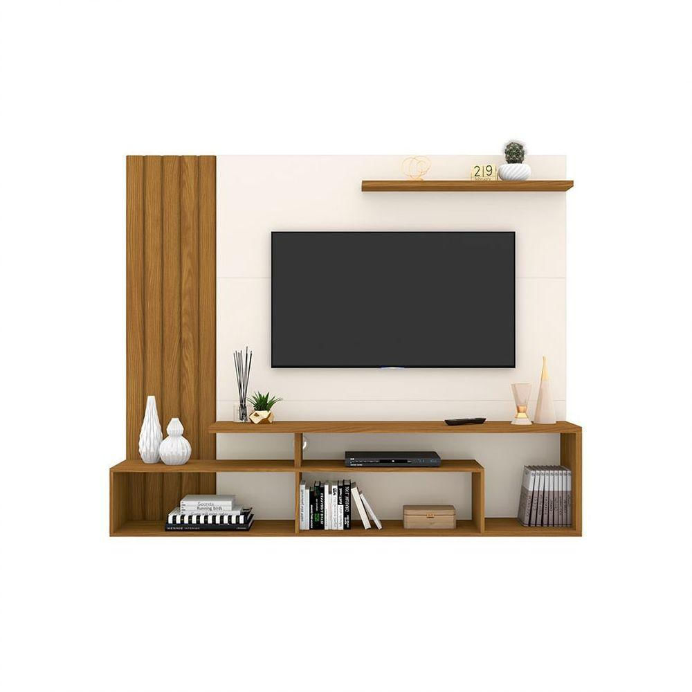 Painel Para Tv Ate 65" Kiara Casa 812 Nature Off White