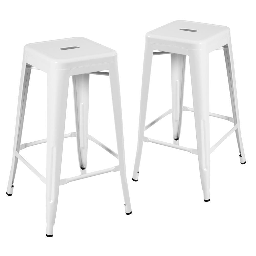 Kit 2 Banquetas Altas 76 Cm Branco