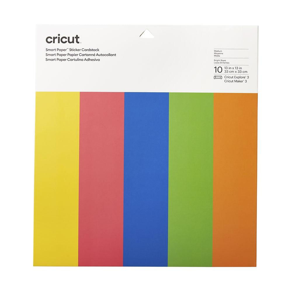 Kit Smart Papel Cartolina Multicolorido - Cricut -  33x33cm - 10 folhas