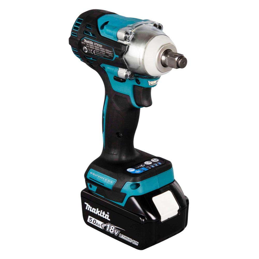 Chave de Impacto 18V 3200 RPM Com 2 Bateria Carregador Mak Pac 2 Rotacao Reversivel DTW300RTJ