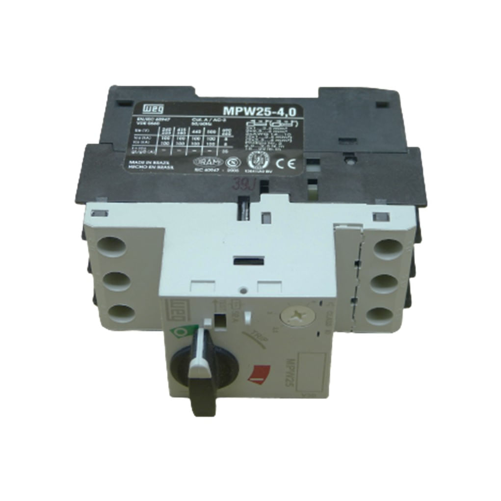 Disjuntor Motor Weg MPW25-3-U004 220v380V440V 2.5 A 4 Amp Proteção TermoMagnética