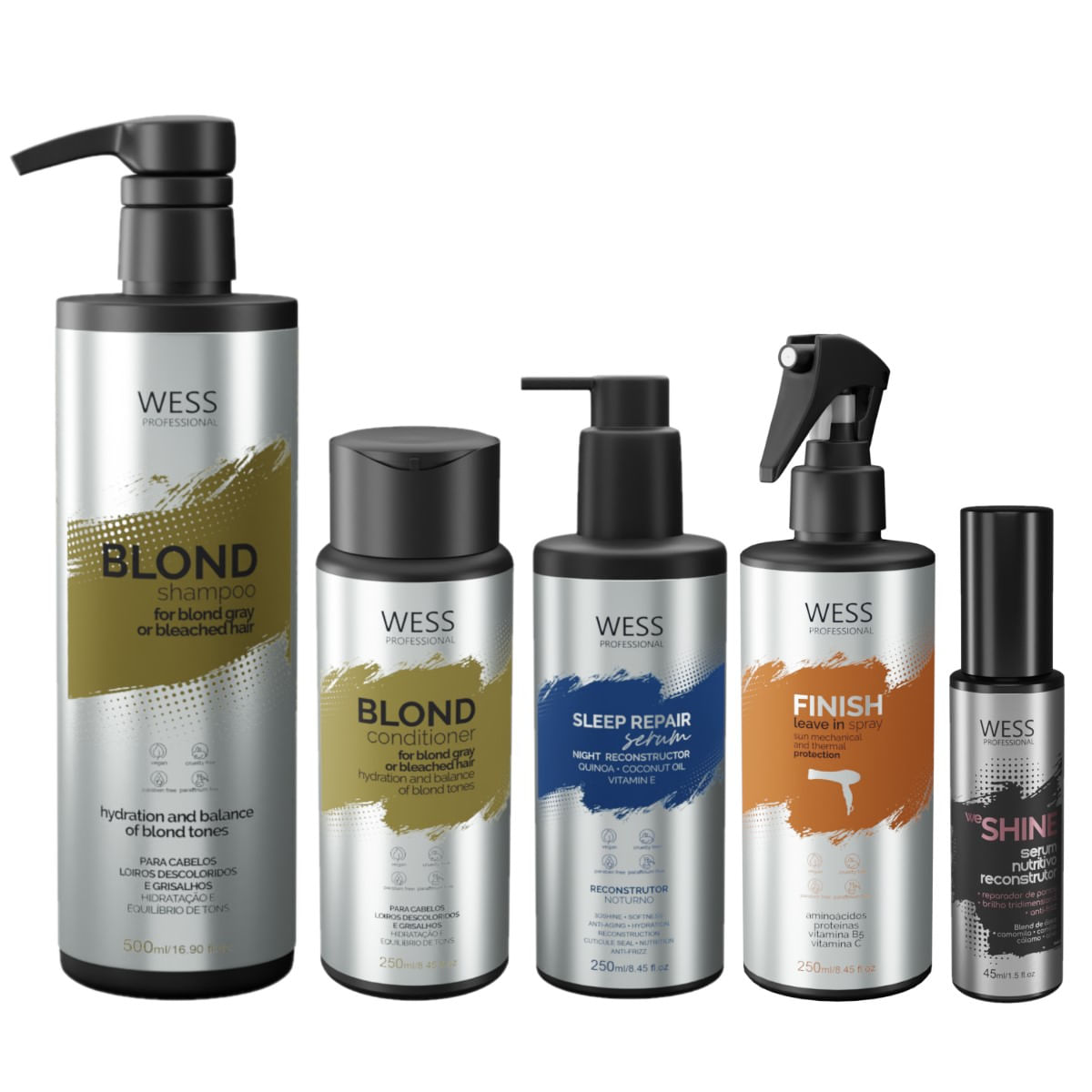 Wess Blond SH500ml+CD250ml+Sleep250ml+Finish250ml+Shine45ml