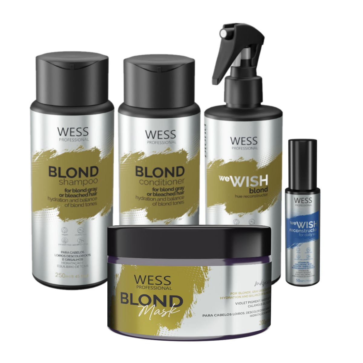 Wess Blond SH+CD 250ml+Mask 200ml+Sleep 250ml+WeWish 50ml