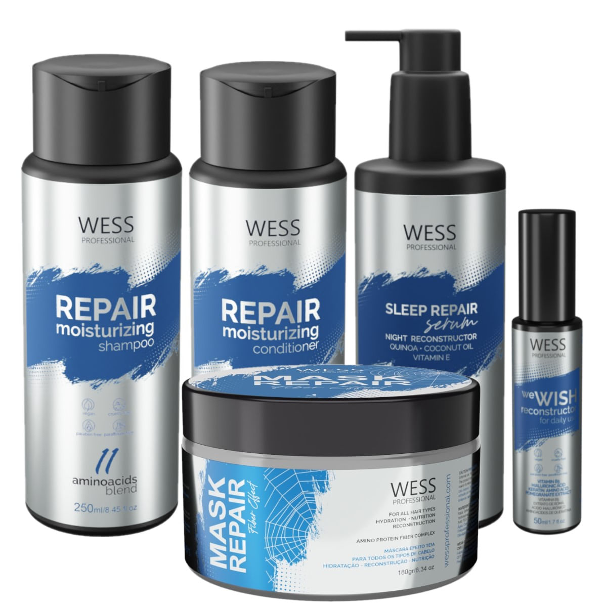 Wess Repair SH+CD 250ml+Mask 180g+Sleep 250ml+WeWish 50ml