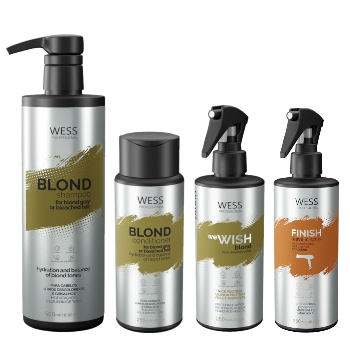 Wess Blond SH 500ml+CD 250ml+WeWish M.260ml+Finish 250ml