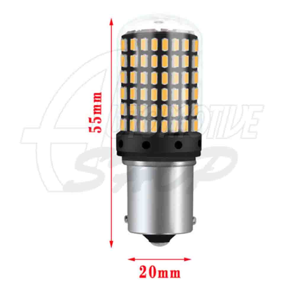 Lâmpada 1156 Um Polo 144 leds smd Vermelho 360o Un