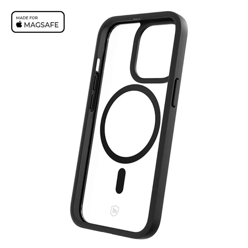 Kit Capa Magsafe Preta e Pelicula Coverage 5D Pro Preta para iPhone 15 - Gshield