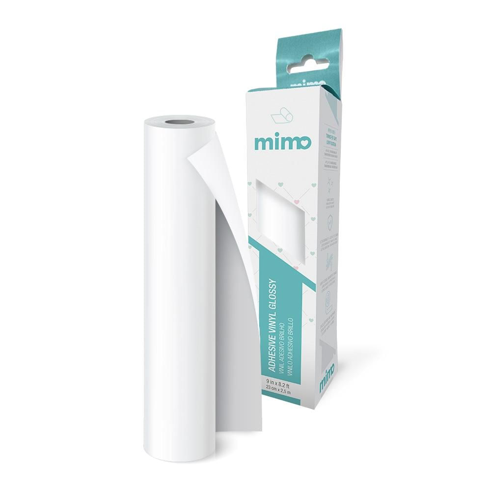 Adesivo Vinil Brilho Branco Neve Mimo - 23 cm x 2,5 m