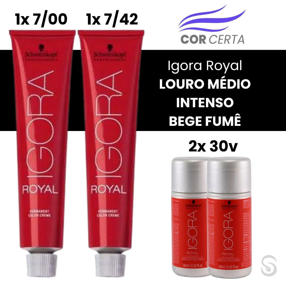 Igora Royal LOURO MÉDIO INTENSO BEGE FUMÊ