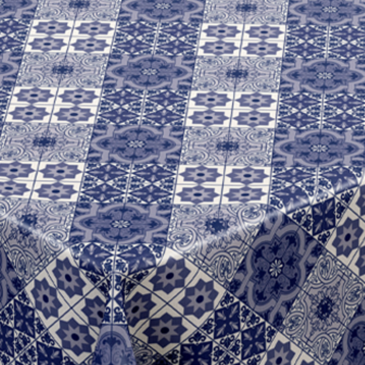 Toalha De Mesa Térmica Pvc Azulejo Coimbra 0,70 X 1,00