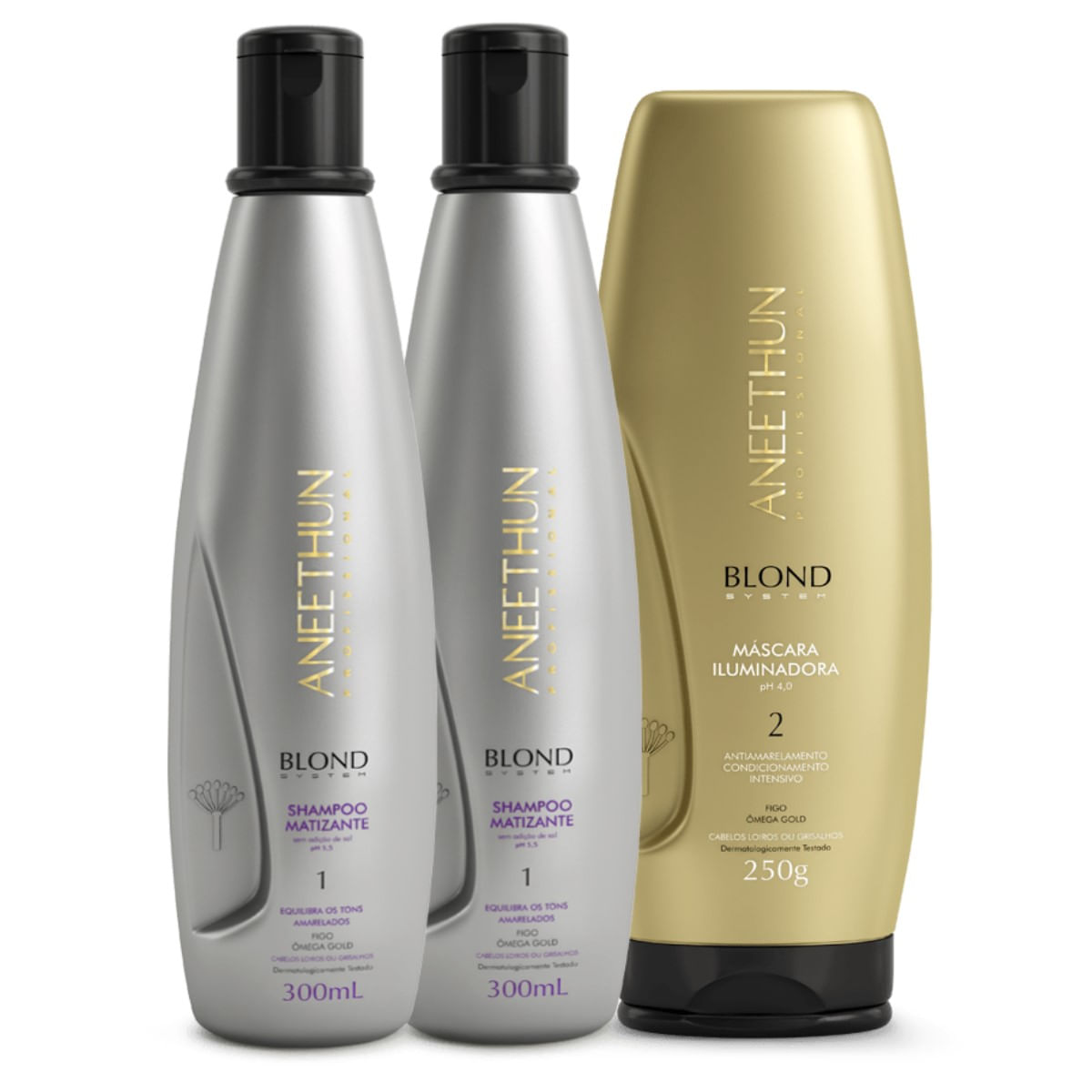 Kit Aneethun Blond System 2 SH Matizante + Mask Iluminadora