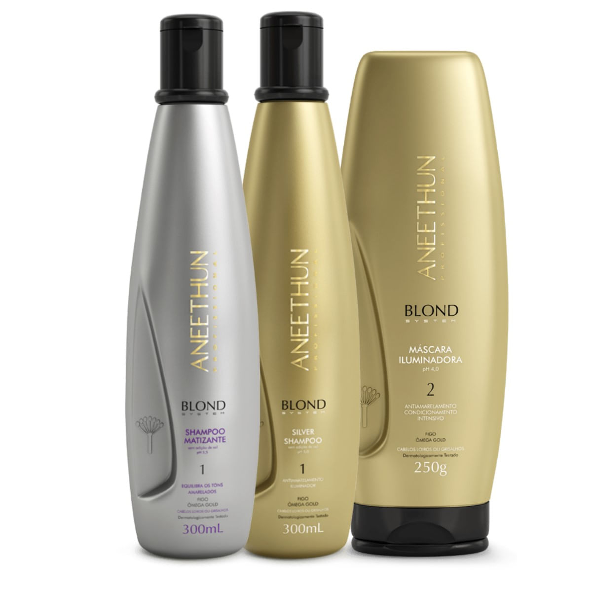 Kit Aneethun Blond System SH M. + SH S. + Mask Iluminadora