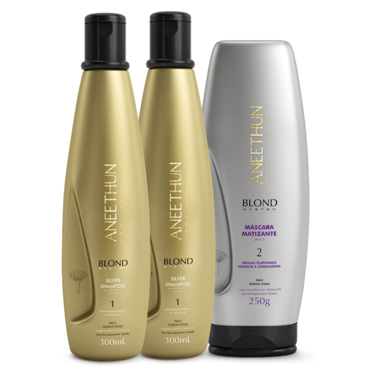 Kit Aneethun Blond System 2 SH Silver + Mask Matizante 250g