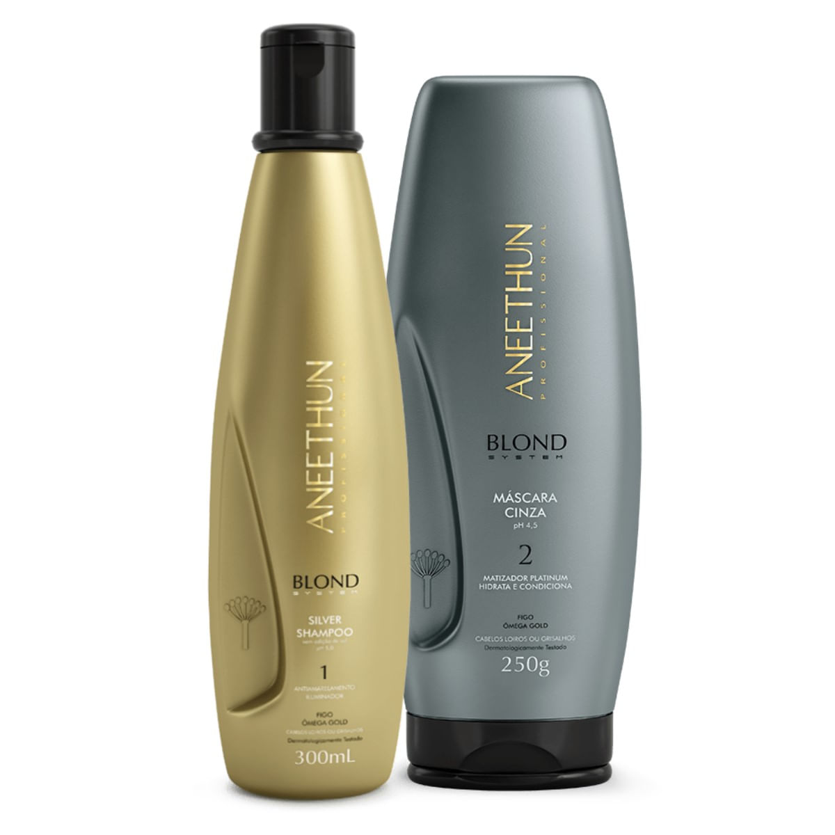 Kit Aneethun Blond System SH Silver + Mask cinza 250g