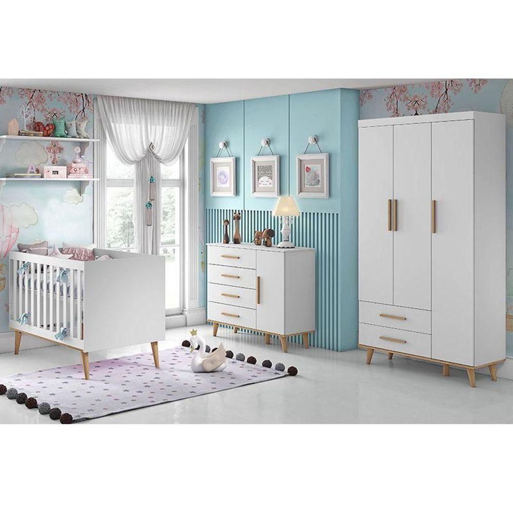 Quarto De Bebê Ludmila Branco Bétula - Carolina