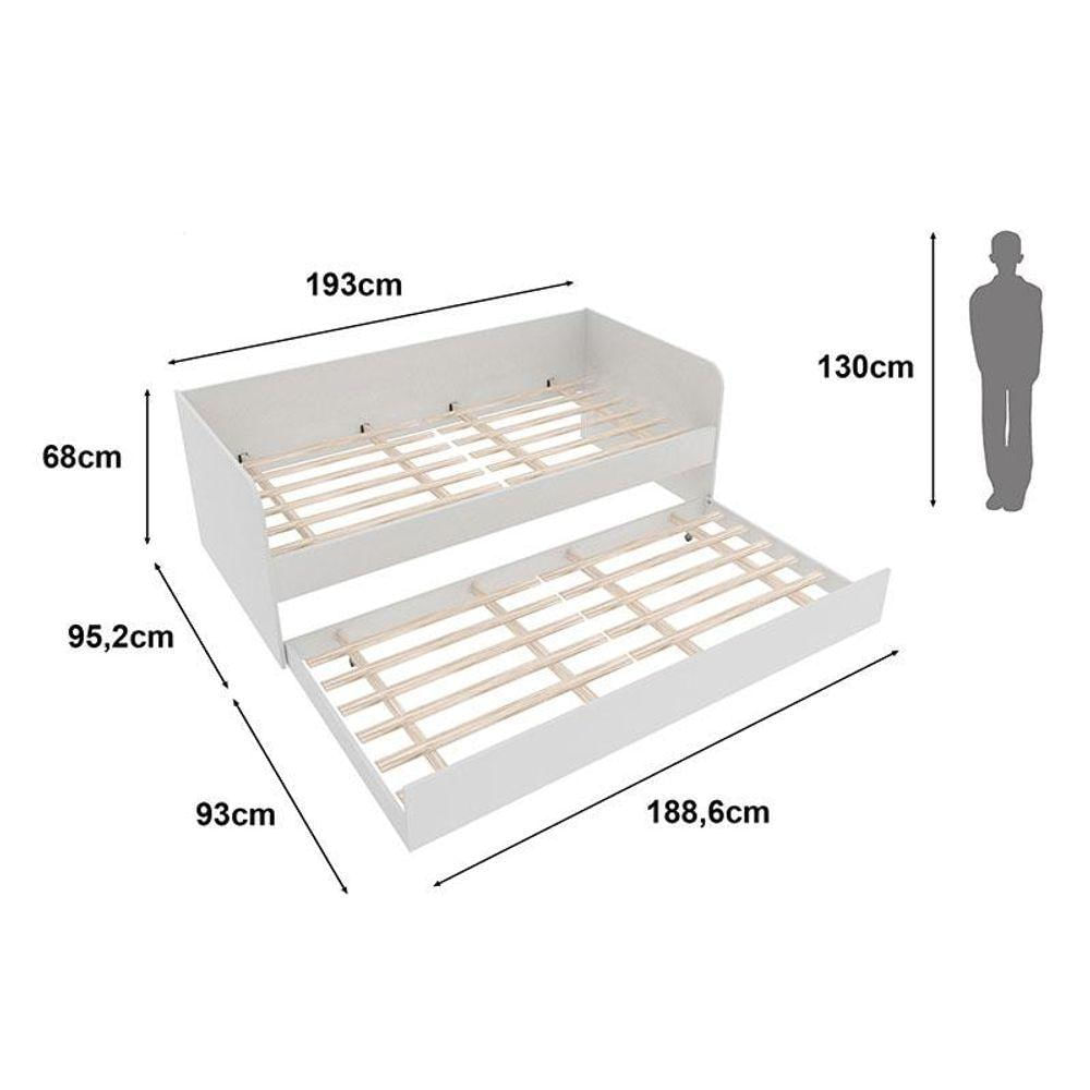 Bicama Solteiro Cm8032 Branco - Tecnomobili