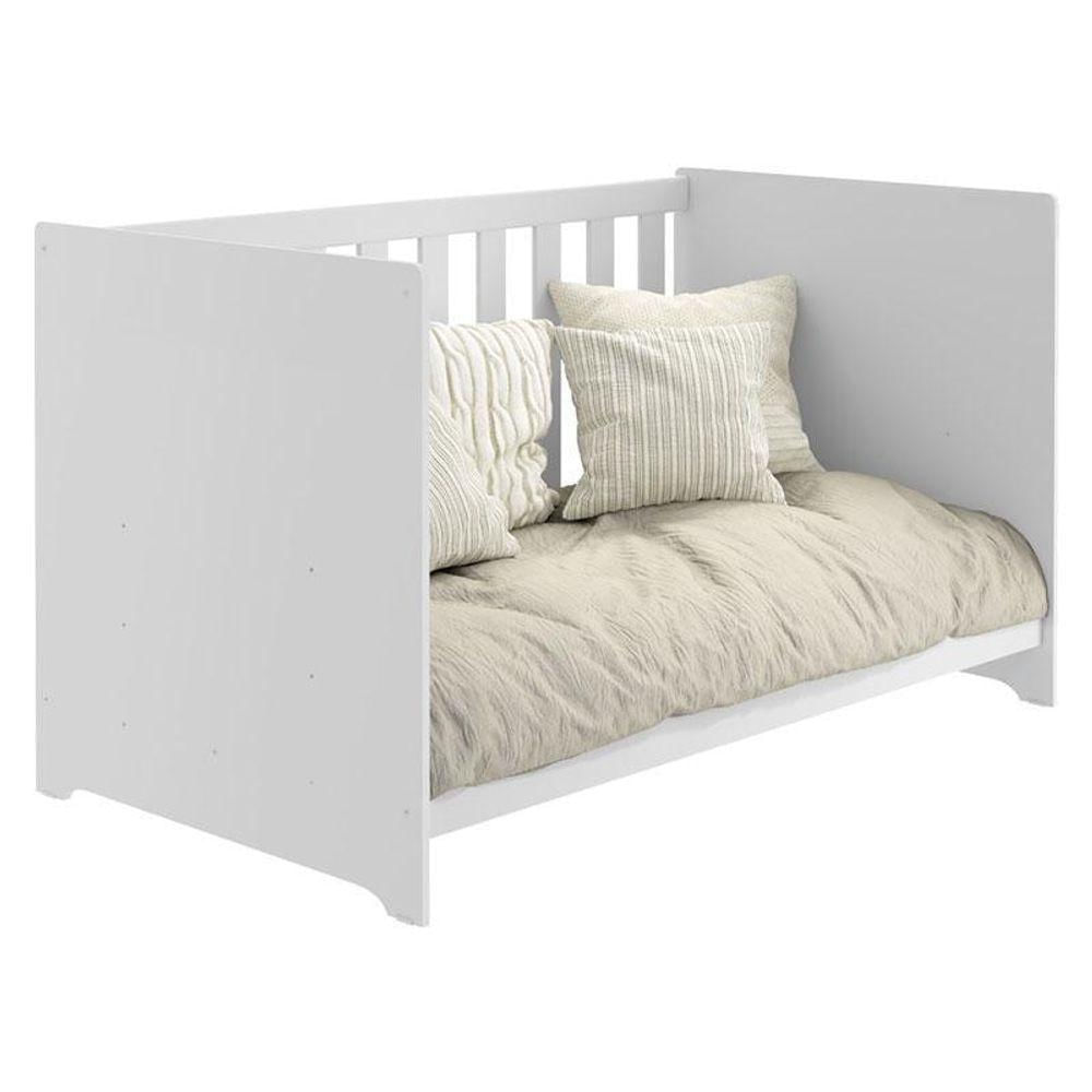 Quarto De Bebê Ane Com Berço Americano Mali Branco Brilho - Phoenix Baby