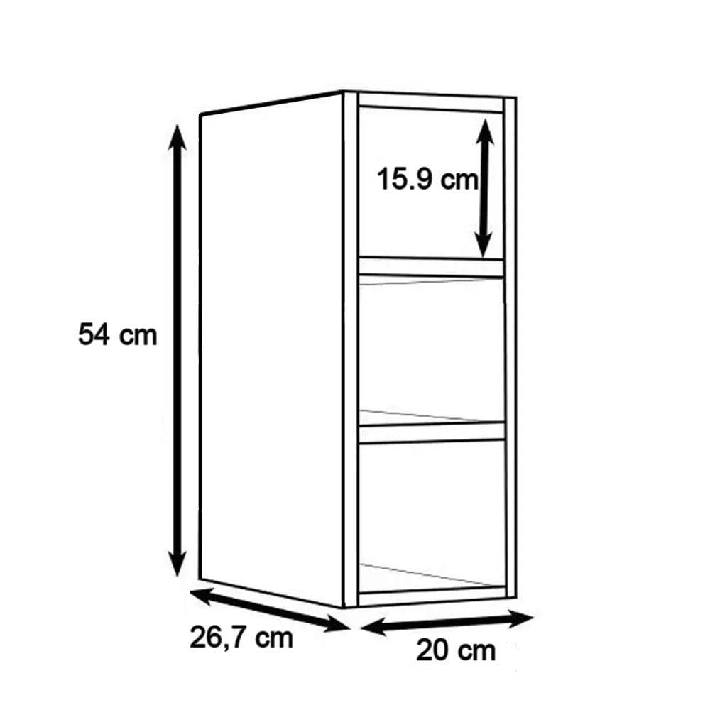 Nicho Aéreo Adega Vertical 20cm Riad Branco