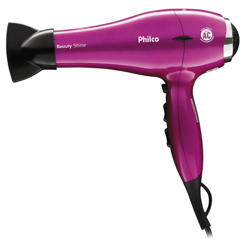 Secador de Cabelo Beauty Shine Rosa 2000W Philco 127V