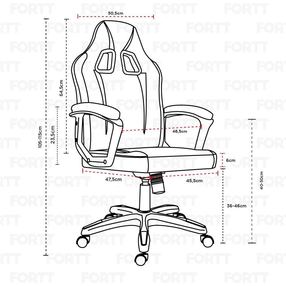 Cadeira Gamer Fortt Harbin Vermelha Cgf022-V