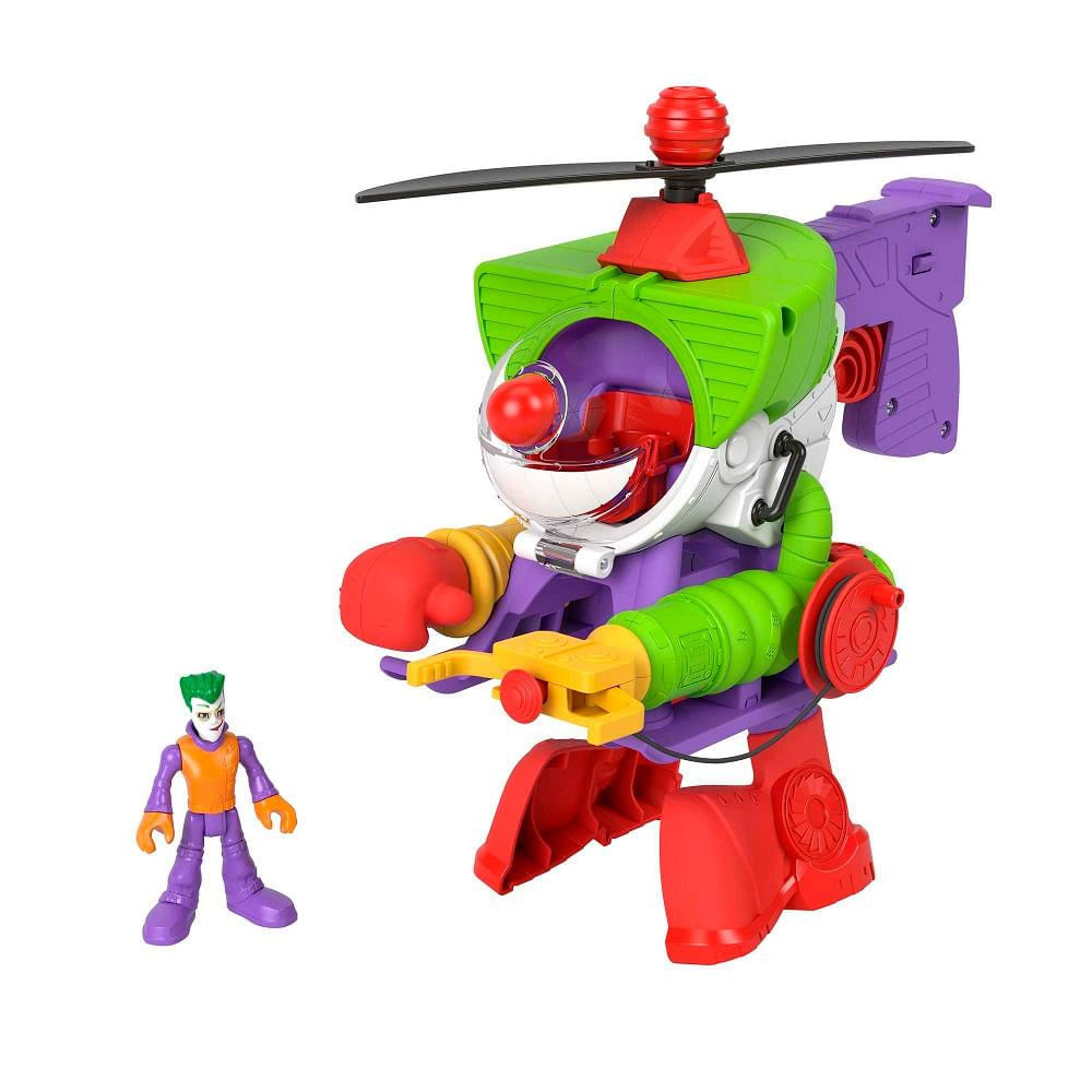 Boneco - Coringa e Robo - Helicoptero De Batalha - HMV09 MATTEL
