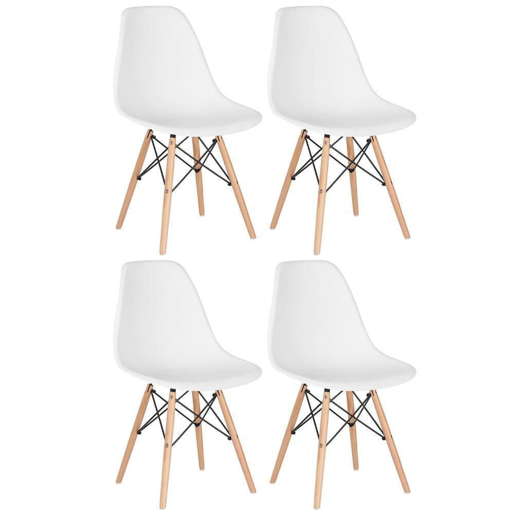 4 Cadeiras Charles Eames Eiffel Dsw Clara Branco