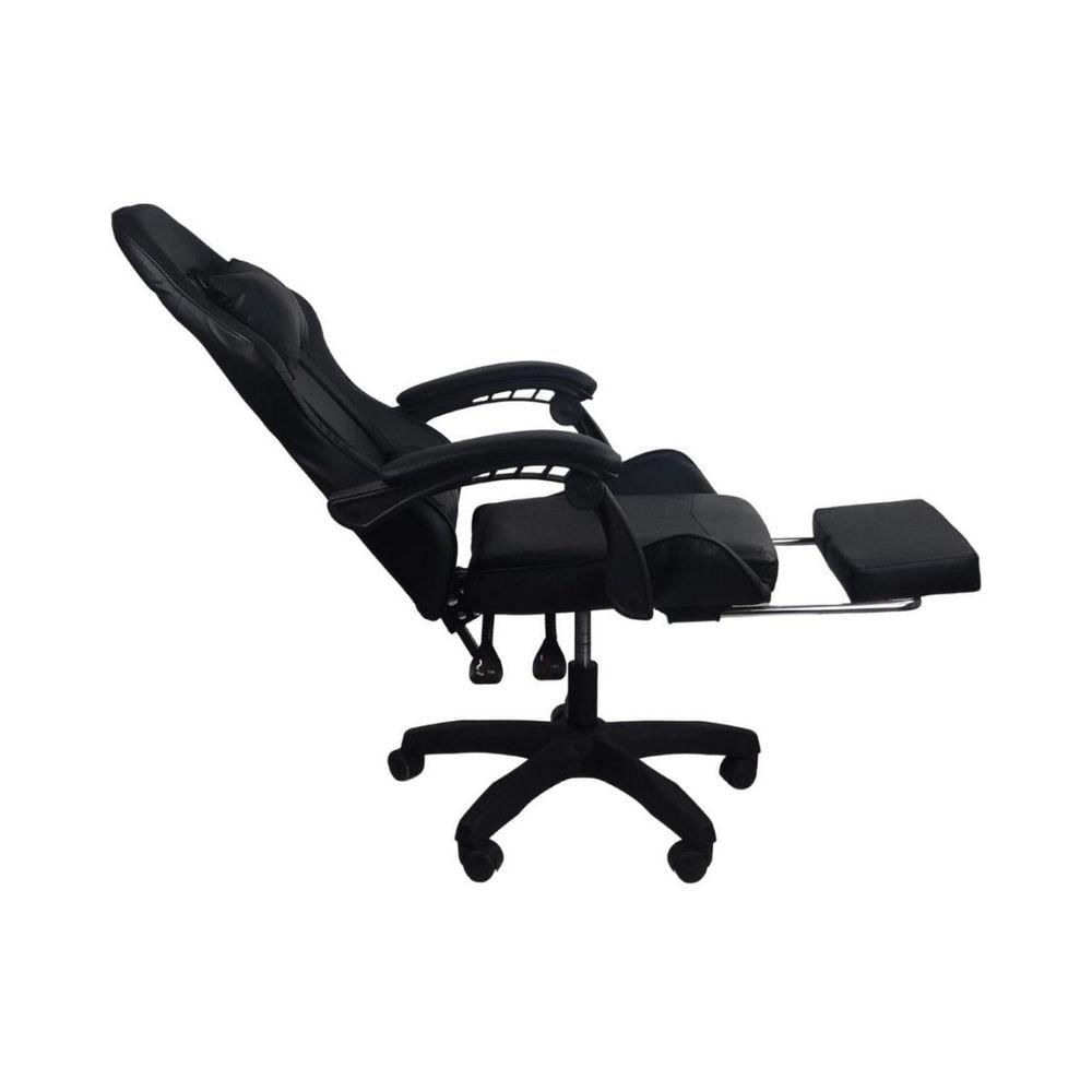 Kit 2 Cadeiras Gamer Stillus Ergonômica Com Apoio Para Os Pés Preto