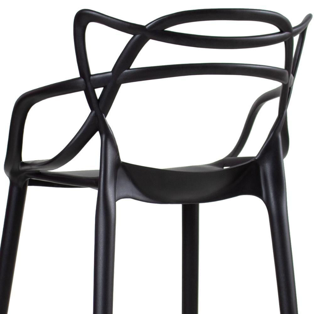 Banqueta Média Masters Allegra 66 Cm Preto Preto