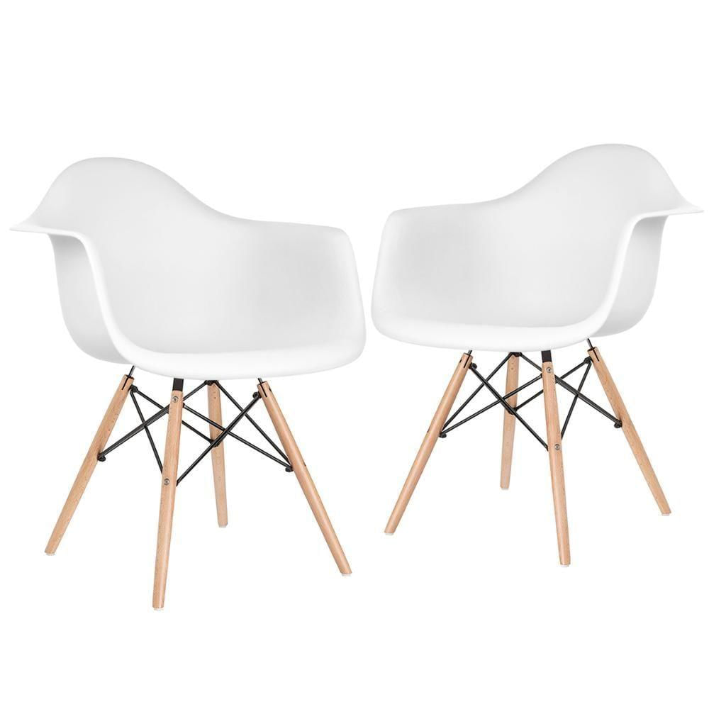 2 Cadeiras Charles Eames Eiffel Daw Clara Branco