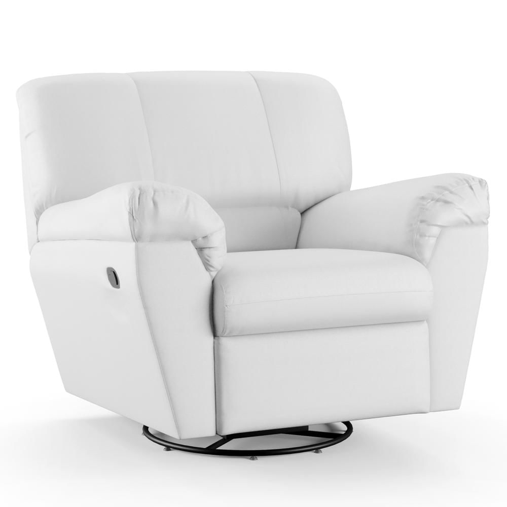 Poltrona do Papai Reclinável Retrátil Taty D05 Corano Branco - Mpozenato