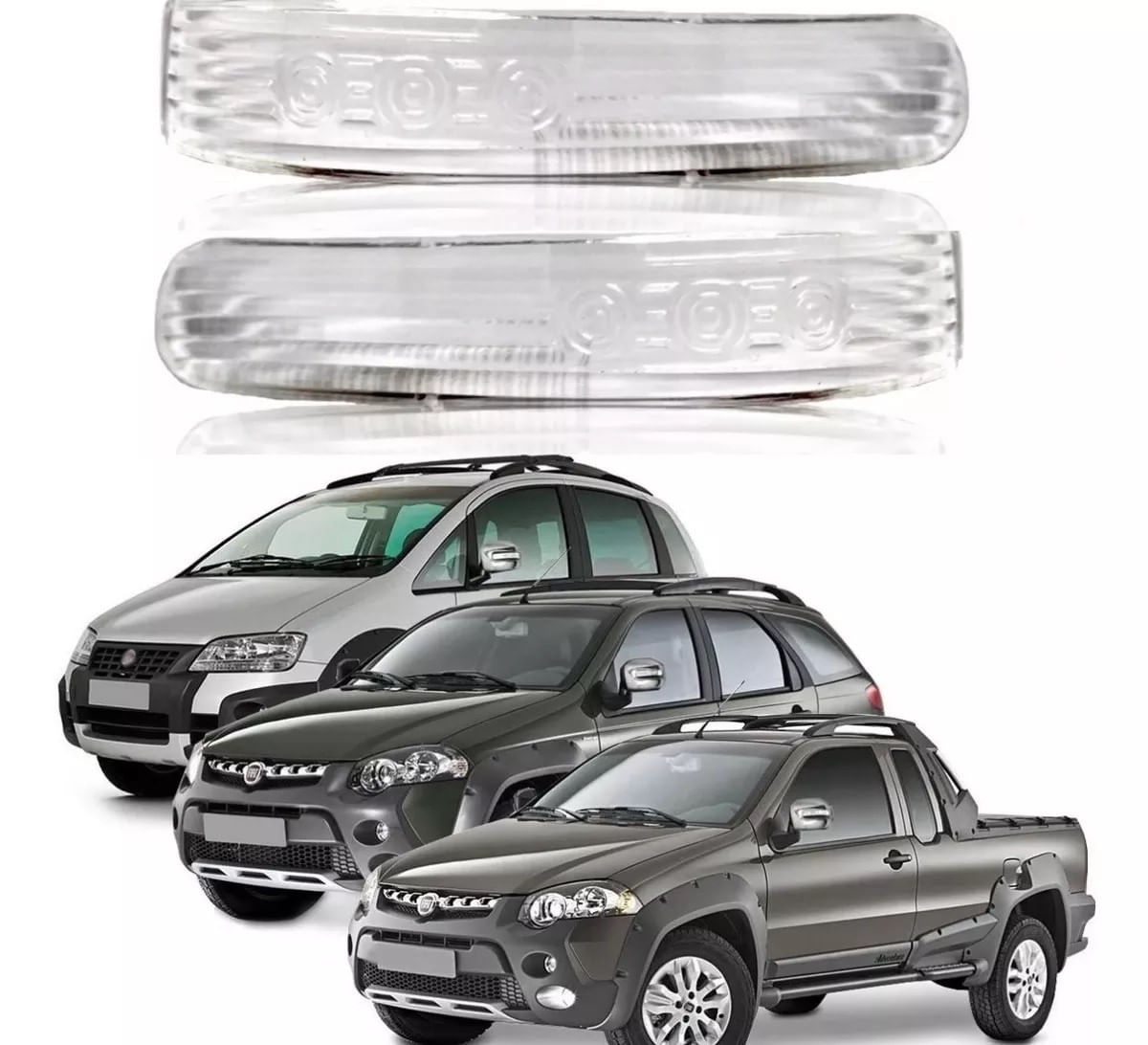 Par Lente Pisca Seta Retrovisor Fiat Strada Adventure 2015