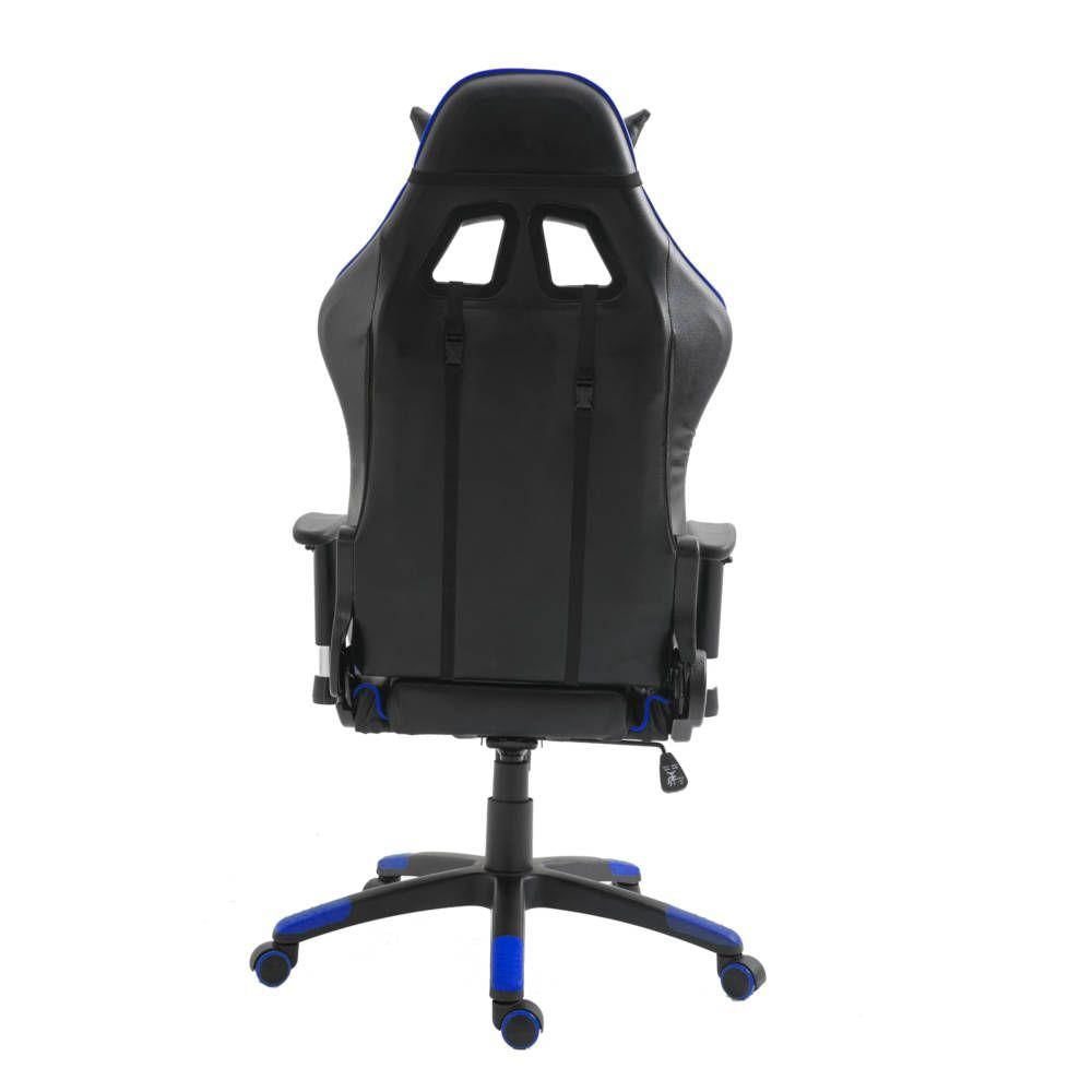 Cadeira Gamer Pro Reclinável Base Giratória Gallant Preto/Azul