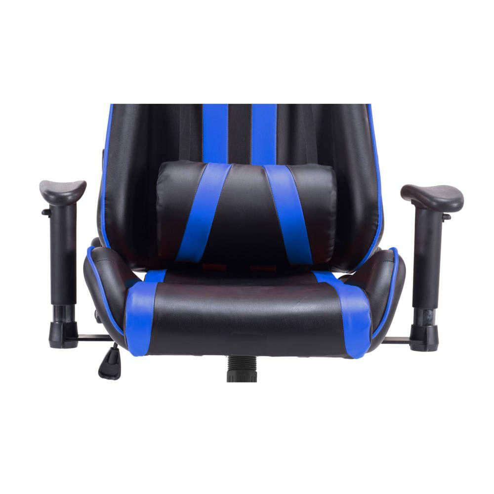 Cadeira Gamer Pro Reclinável Base Giratória Gallant Preto/Azul