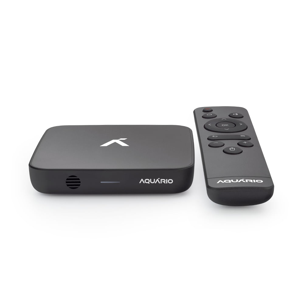 Conversor Smart Tv Box Full Hd 4K Streaming STV-3000 Plus Aquário 16GB HDMI Com Controle Bivolt