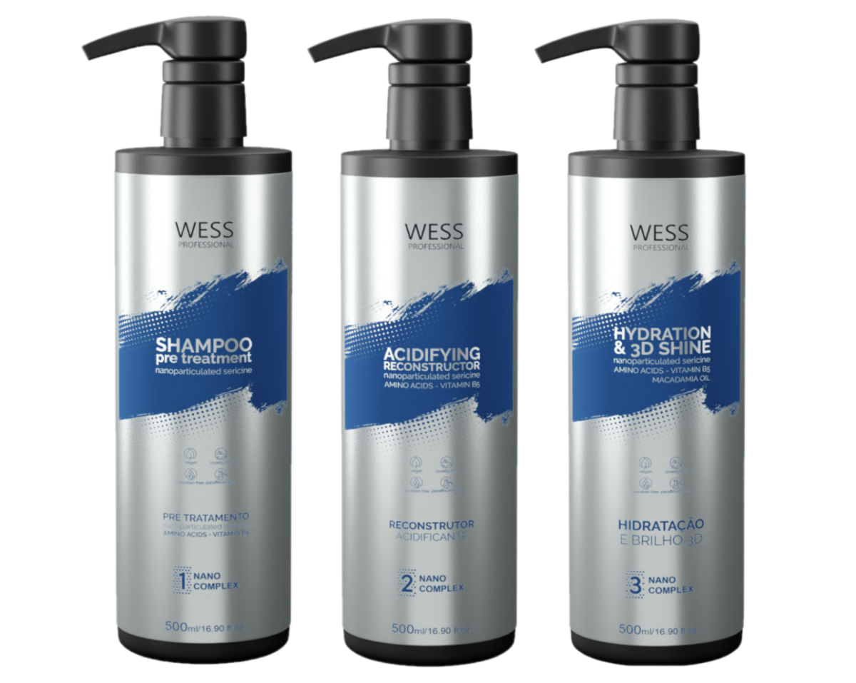 Wess Nano Selagem Kit 3 passos 500ml