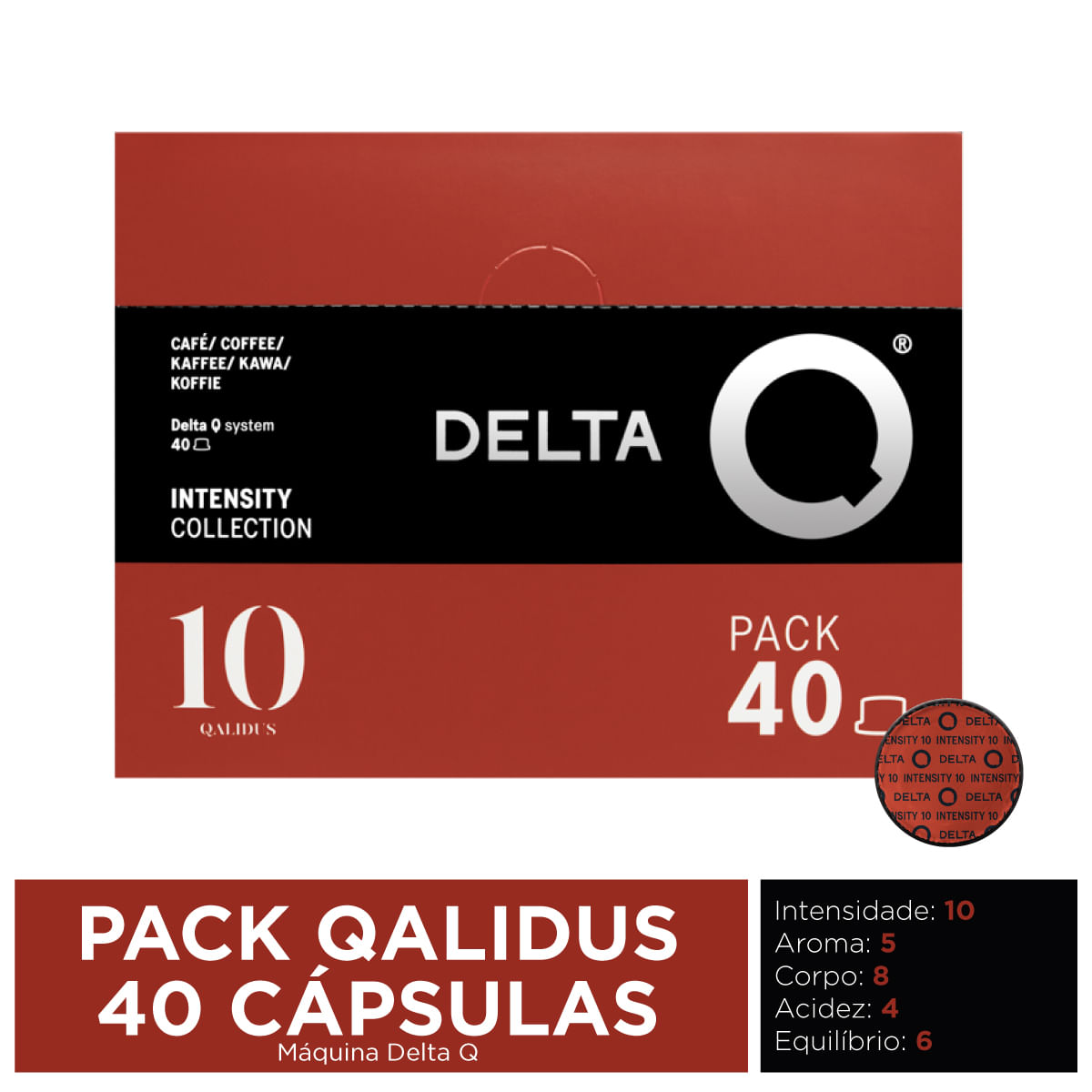 Pack Com 40 Capsulas Para Cafeteira Delta Q Qalidus Int 10