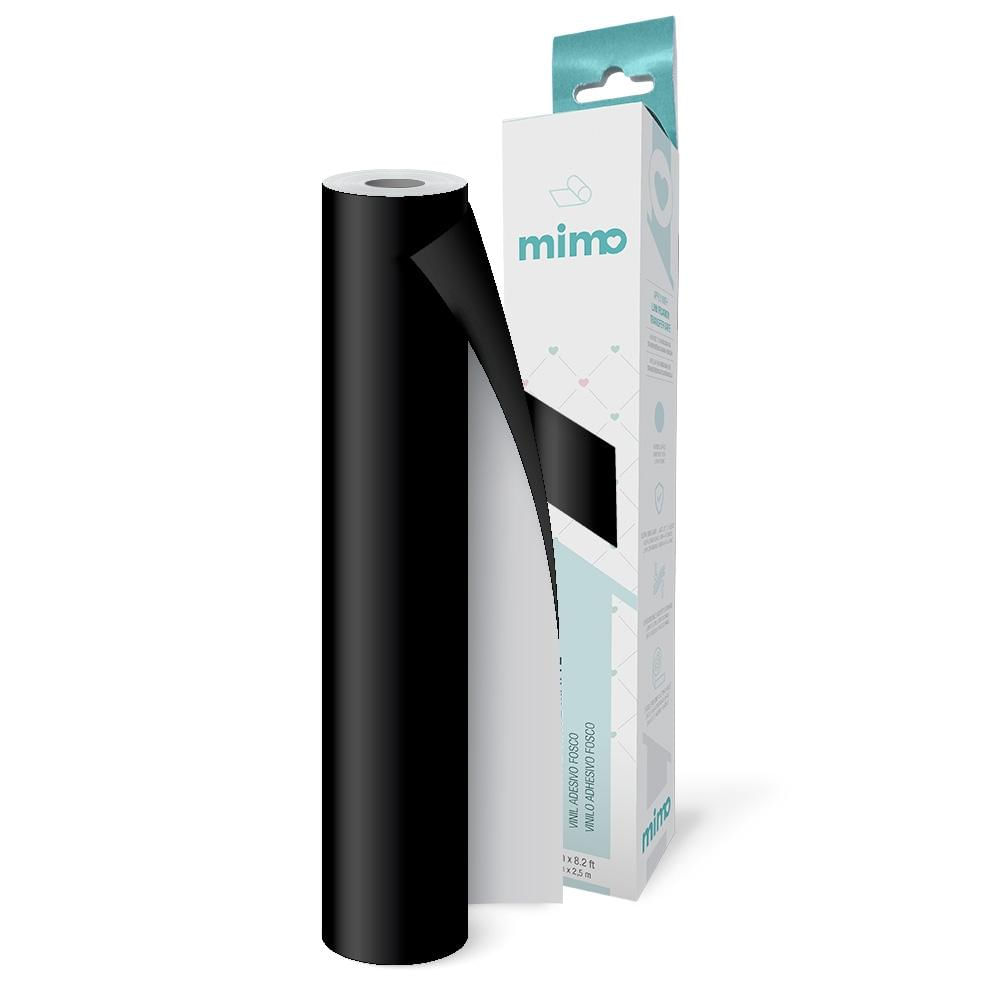 Adesivo Vinil Fosco Preto Absoluto Mimo - 30 cm x 2,5 m