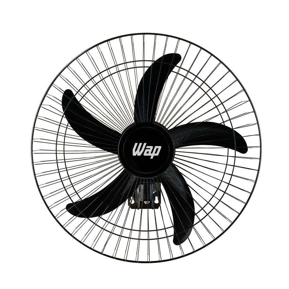 Ventilador Wap Parede Rajada Pro Preto Bivolt 60cm 5 Pás FW006661