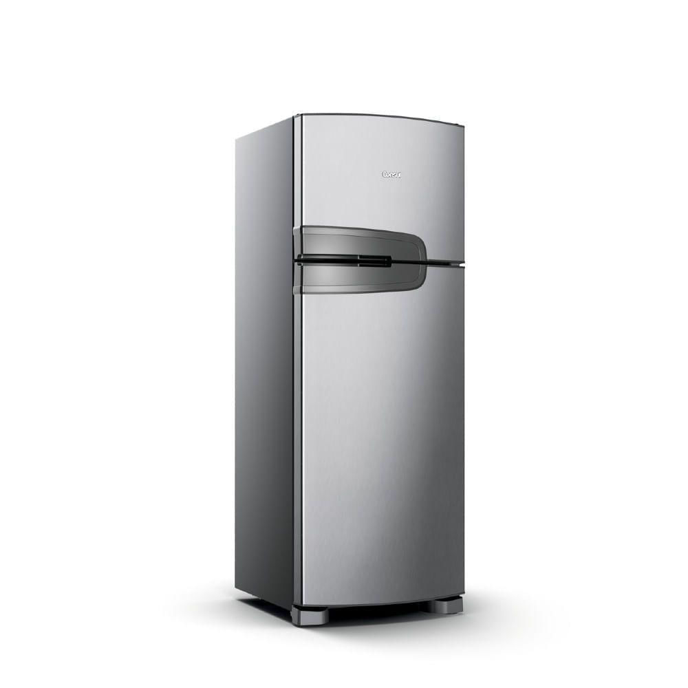 Geladeira Consul Frost Free Duplex 340 Litros Com Prateleiras Altura Flex Cor Inox CRM39AK 110V