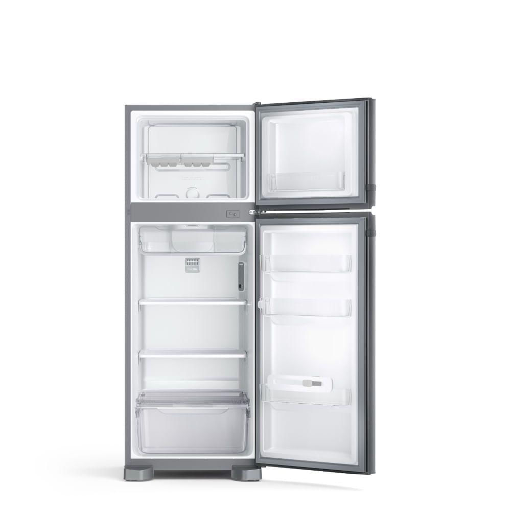 Geladeira Consul Frost Free Duplex 340 Litros Com Prateleiras Altura Flex Cor Inox CRM39AK 110V